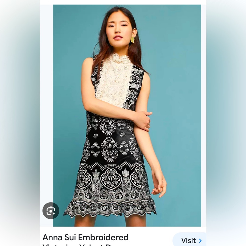 Anna Sui Victorian Velvet Dress